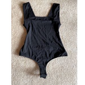 FREE PEOPLE black, cut out back bodysuit